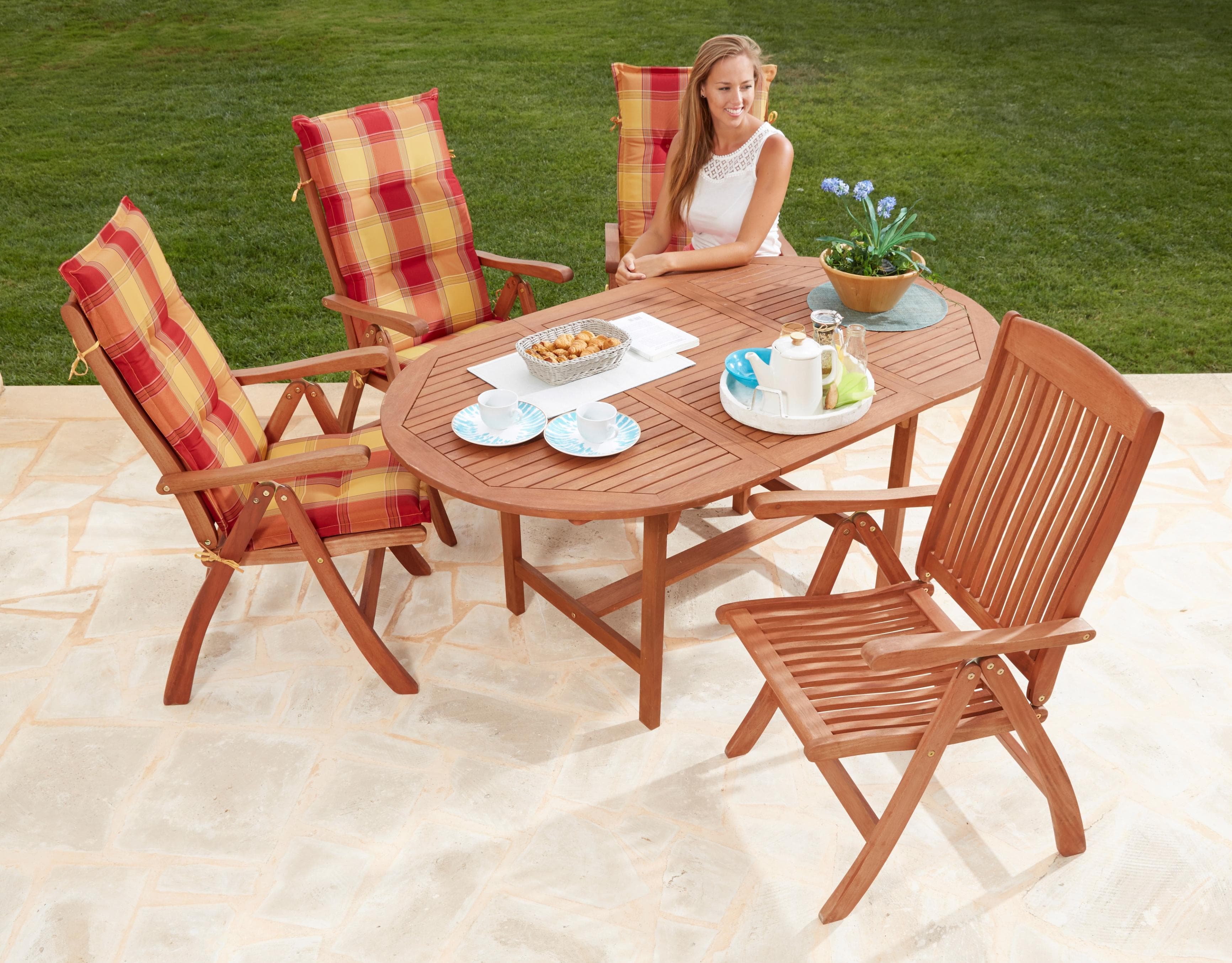 MERXX Garten-Essgruppe Maracaibo FSC-zertifiziertes Eukalyptusholz