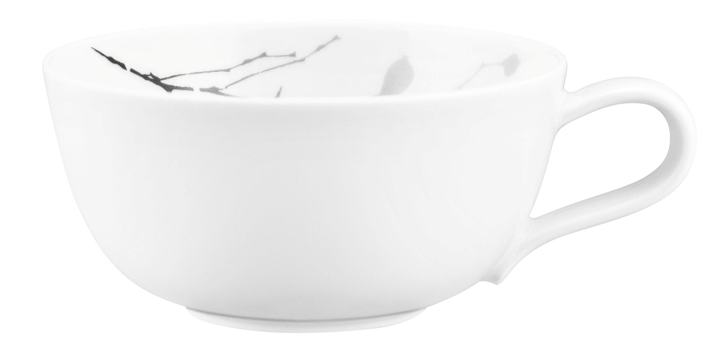 Seltmann Weiden Tasse Liberty Dark Rose Hip Porzellan Schwarz-Weiß