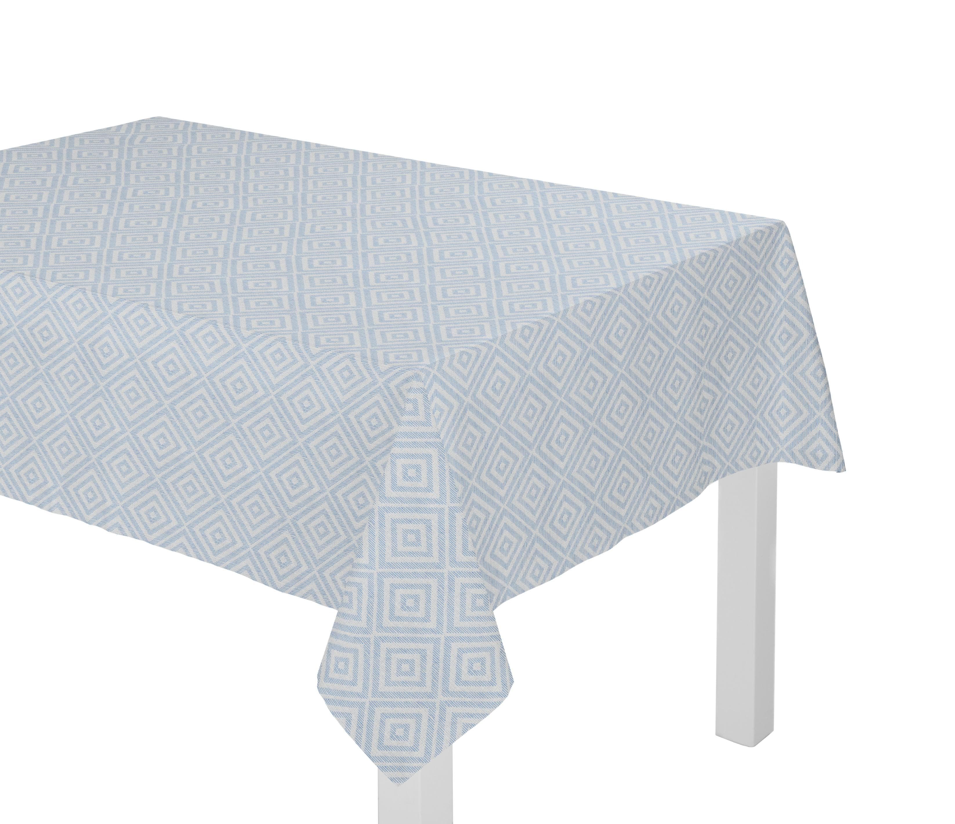 Tischdecke WIRTH Telfort Gr. 5 blau 220x130cm Baumwolle Polyester