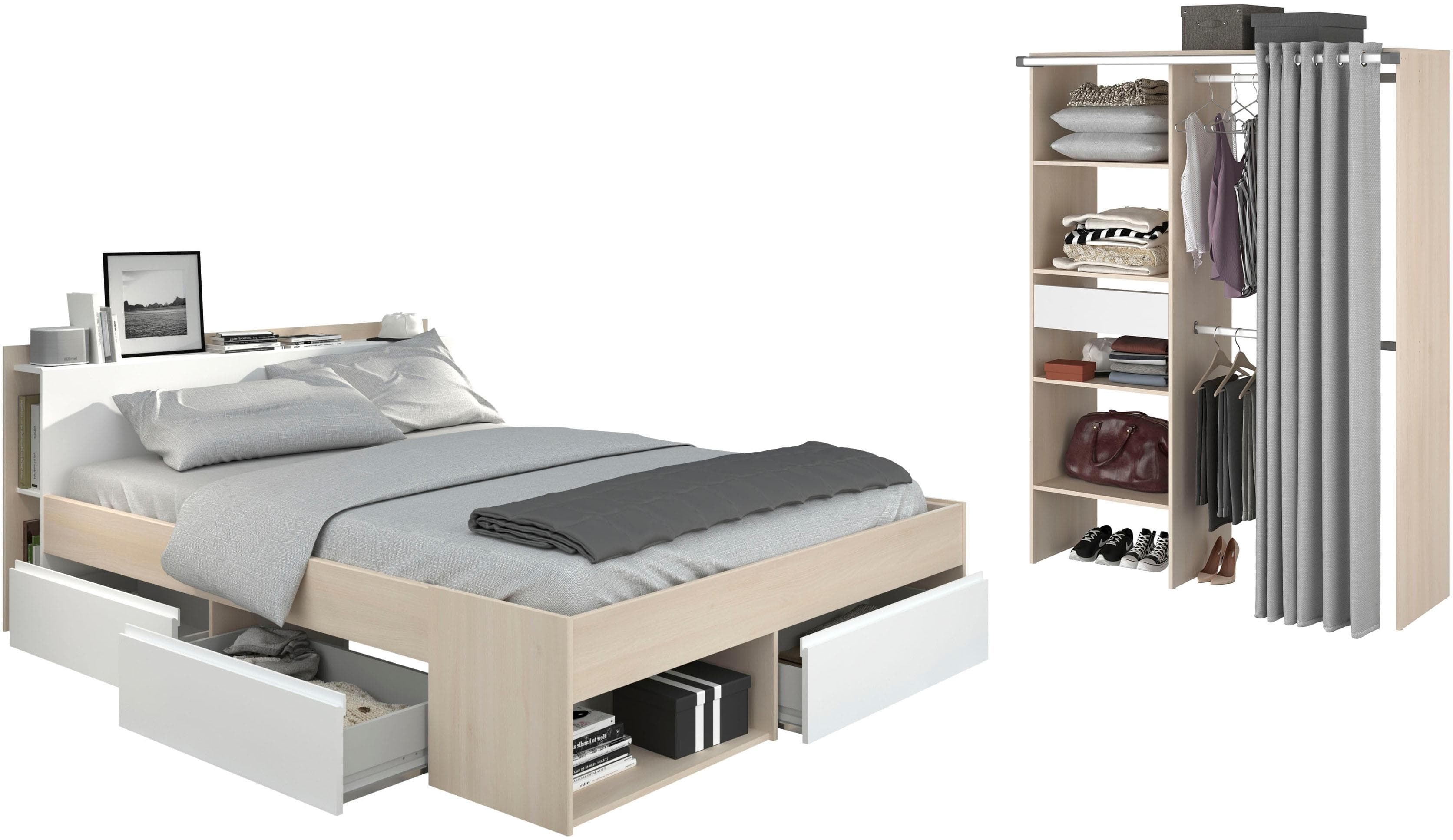 Parisot Most 41 Schlafzimmer-Set mit Stauraumbett und Schrank
