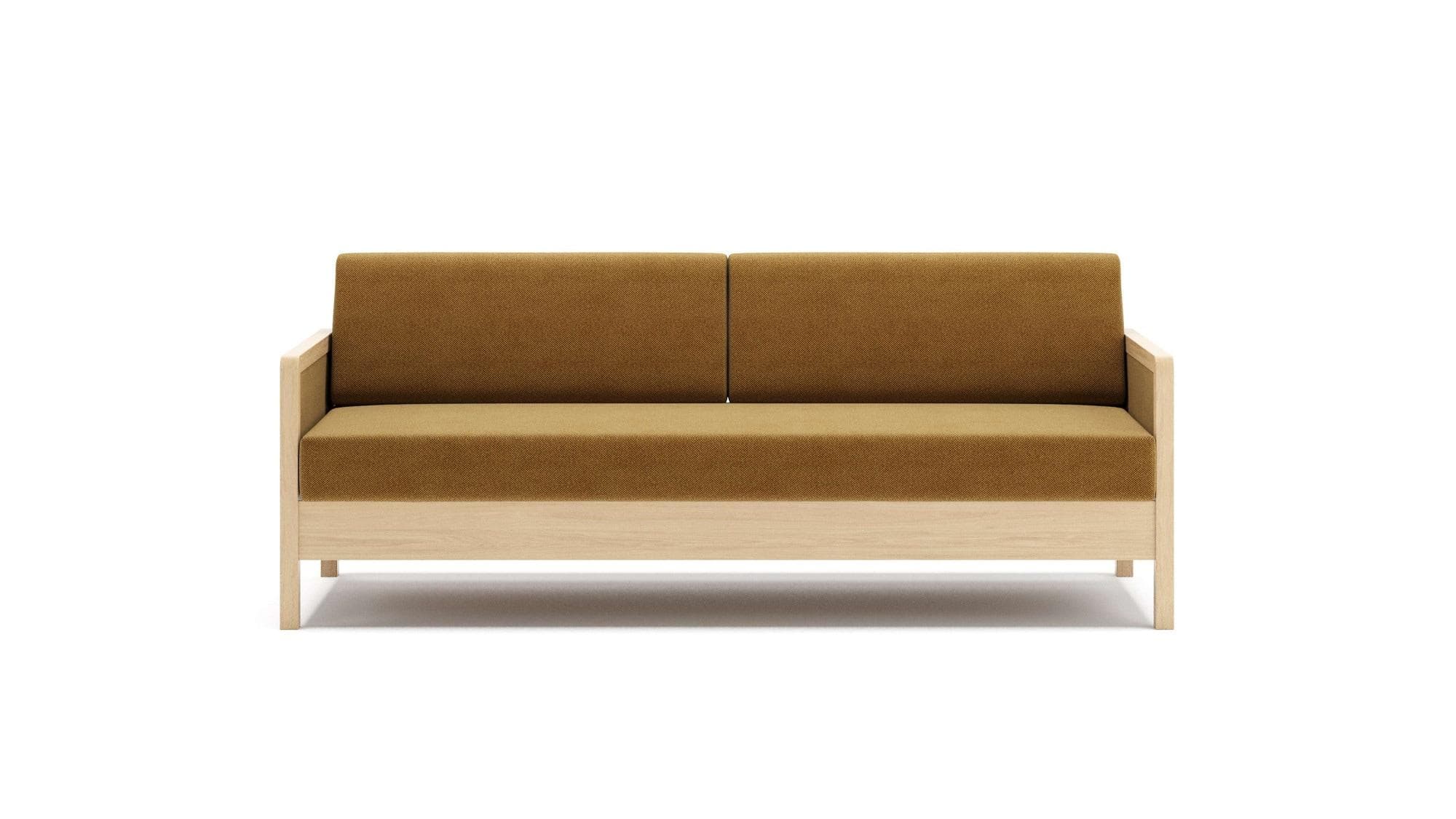 Schlafsofa HESTBÆK 3-Sitzer Klappfunktion mustard gelb