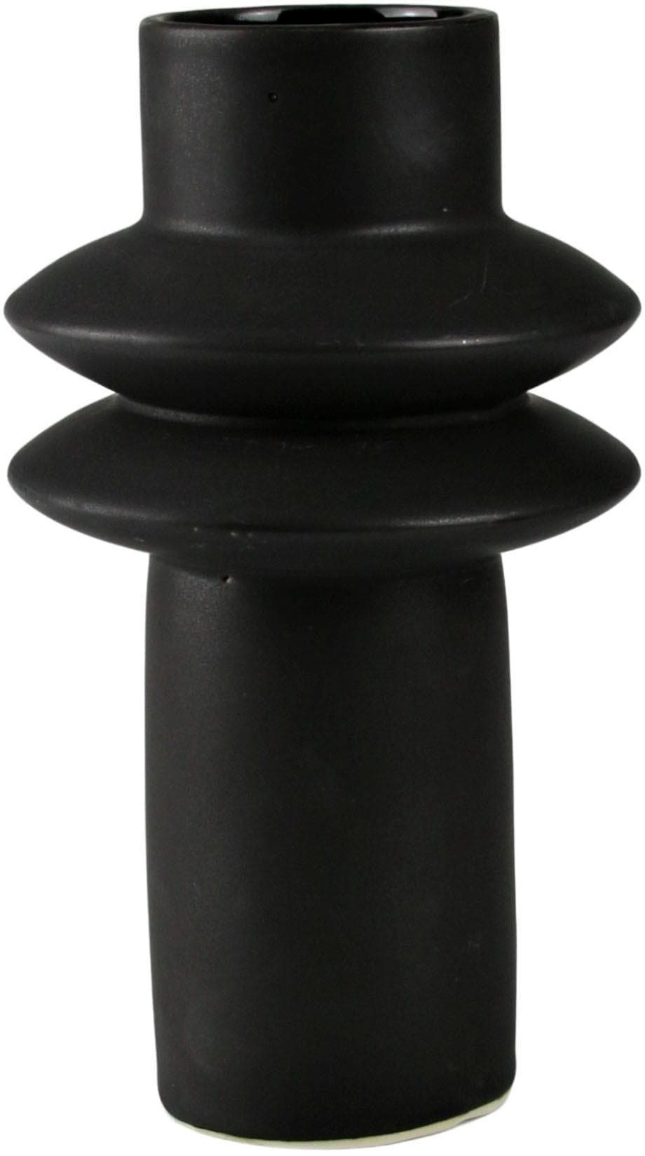 AM DESIGN Tischvase aus Keramik Schwarz