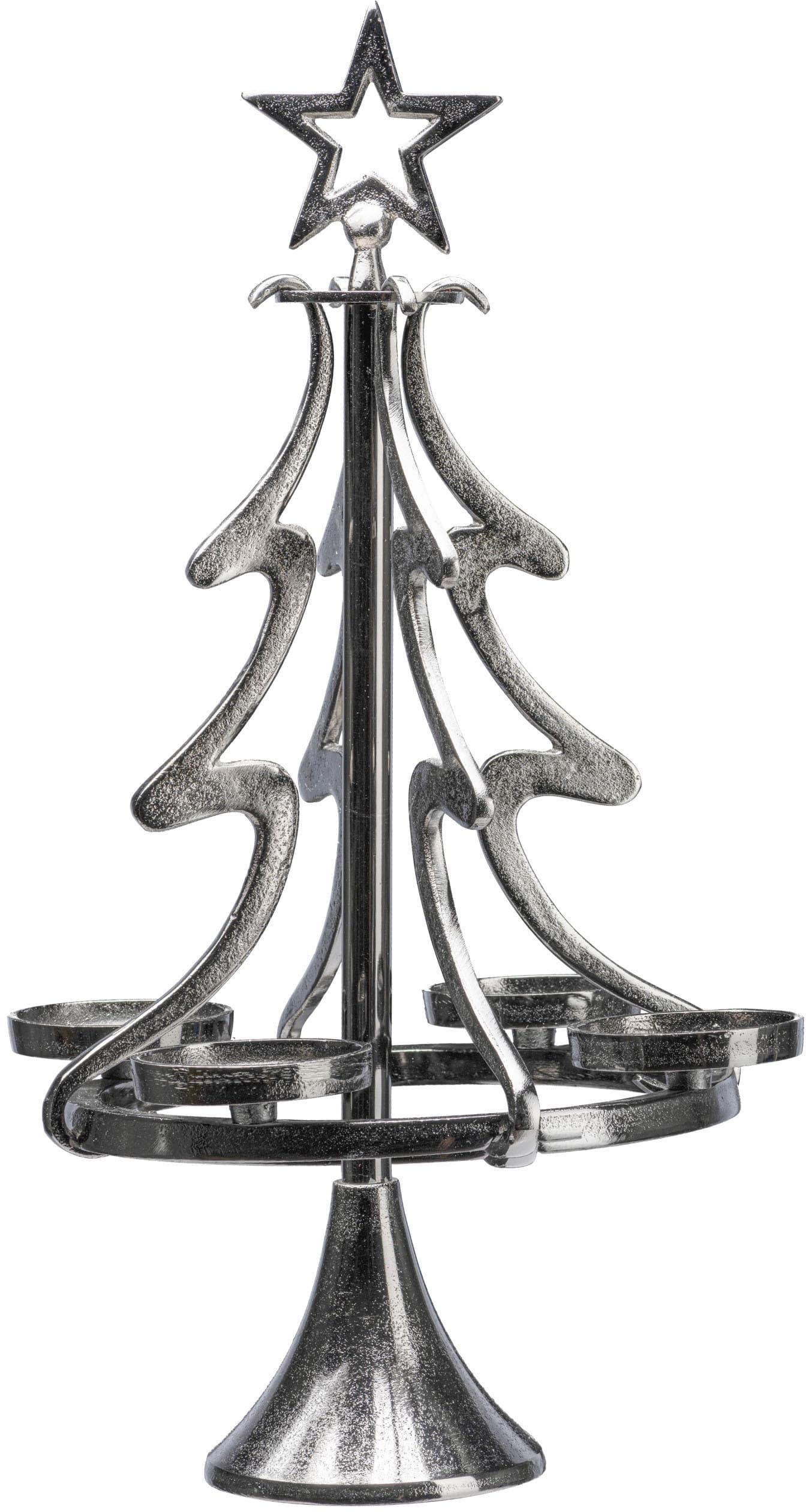 my home Adventsleuchter Tannenbaum Kerzenständer Aluminium 86 cm