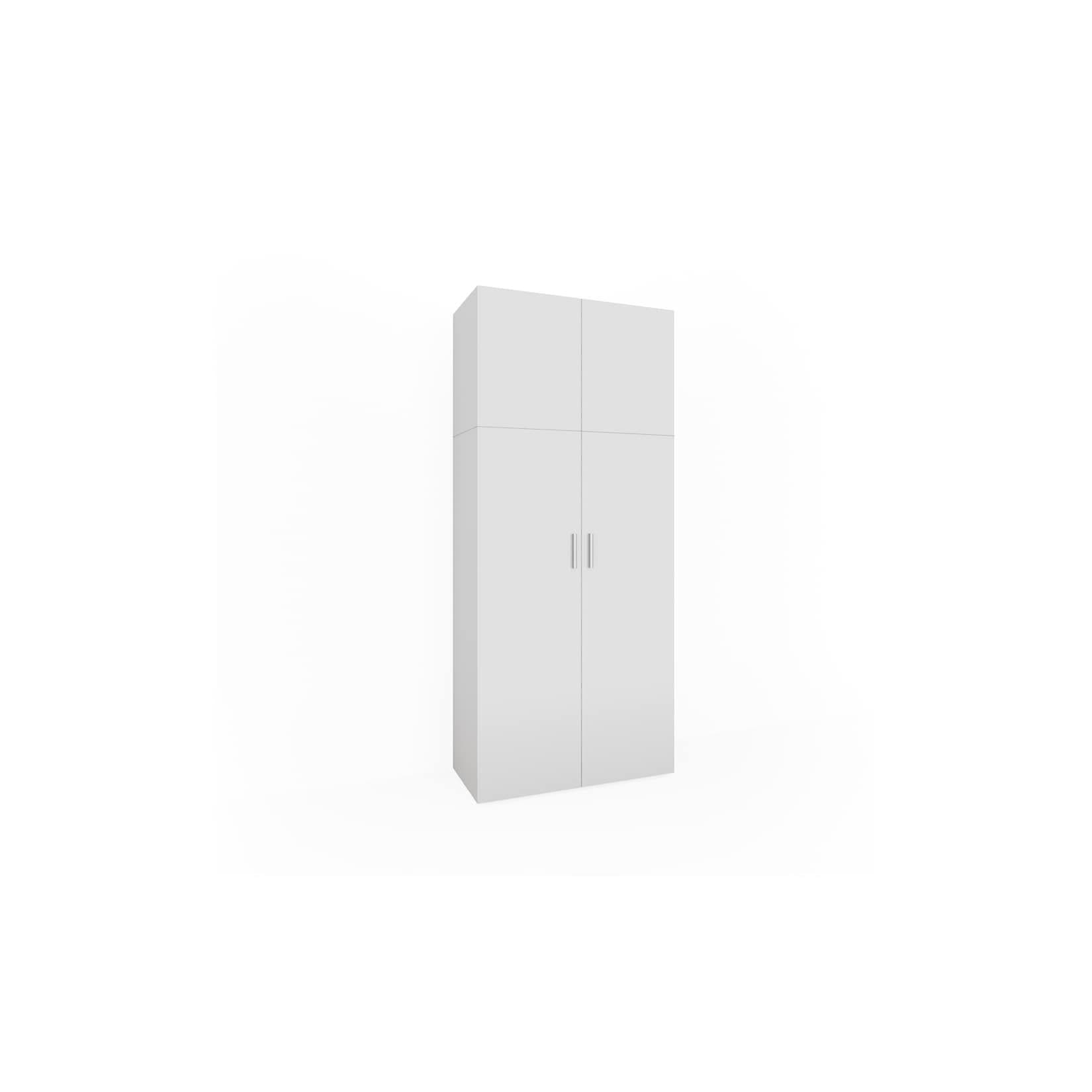 Weißer Aktenschrank mit Anthrazit Akzenten