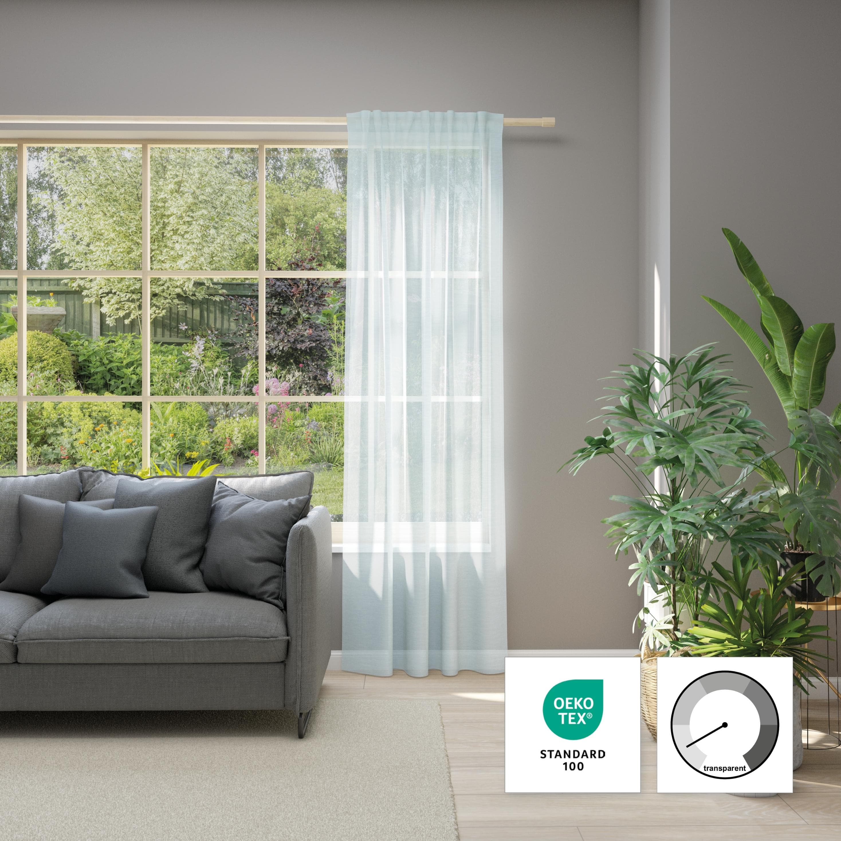 Neutex for you! Allure Multifunktionsband Vorhang Halbtransparent Jacquard