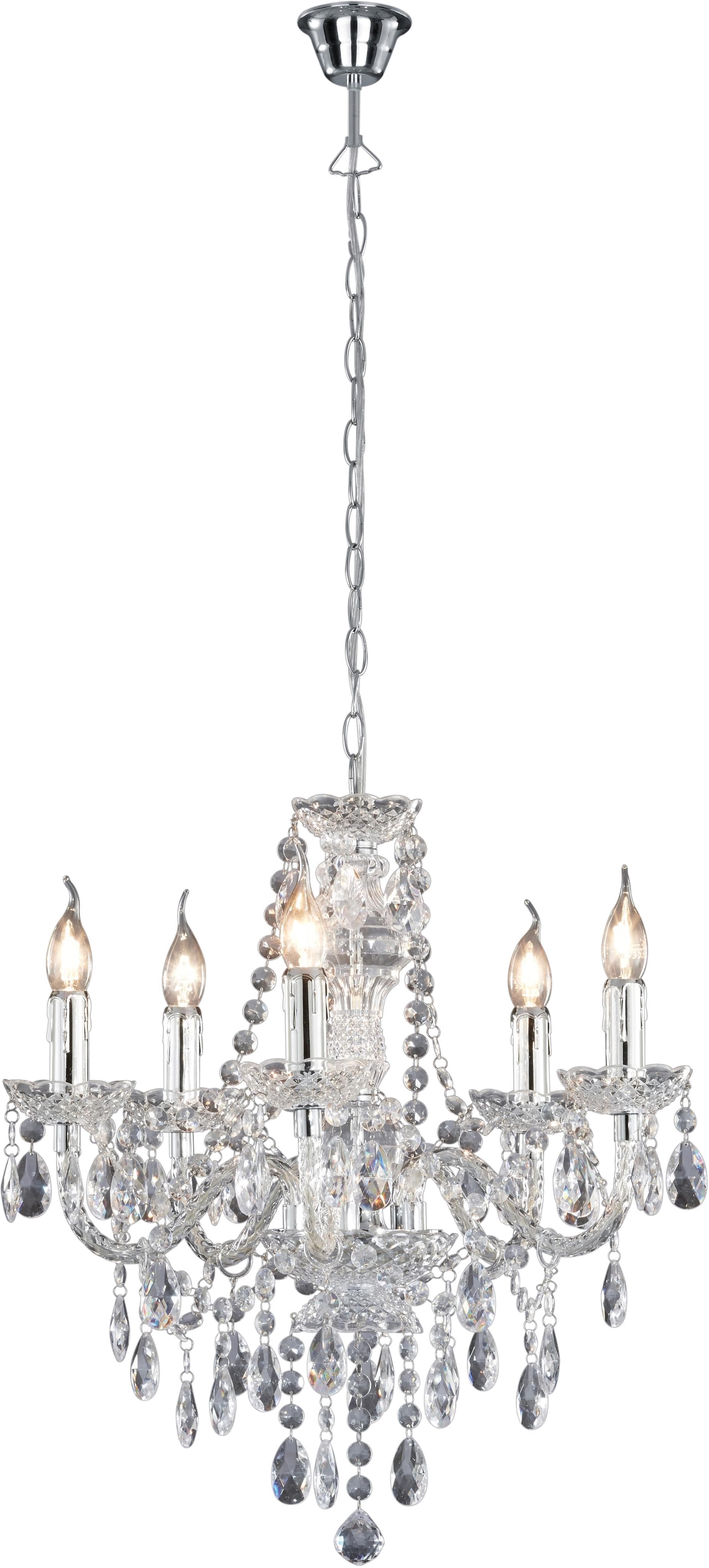 Reality Leuchten Kronleuchter LÜSTER 5-flammig Flammenoptik