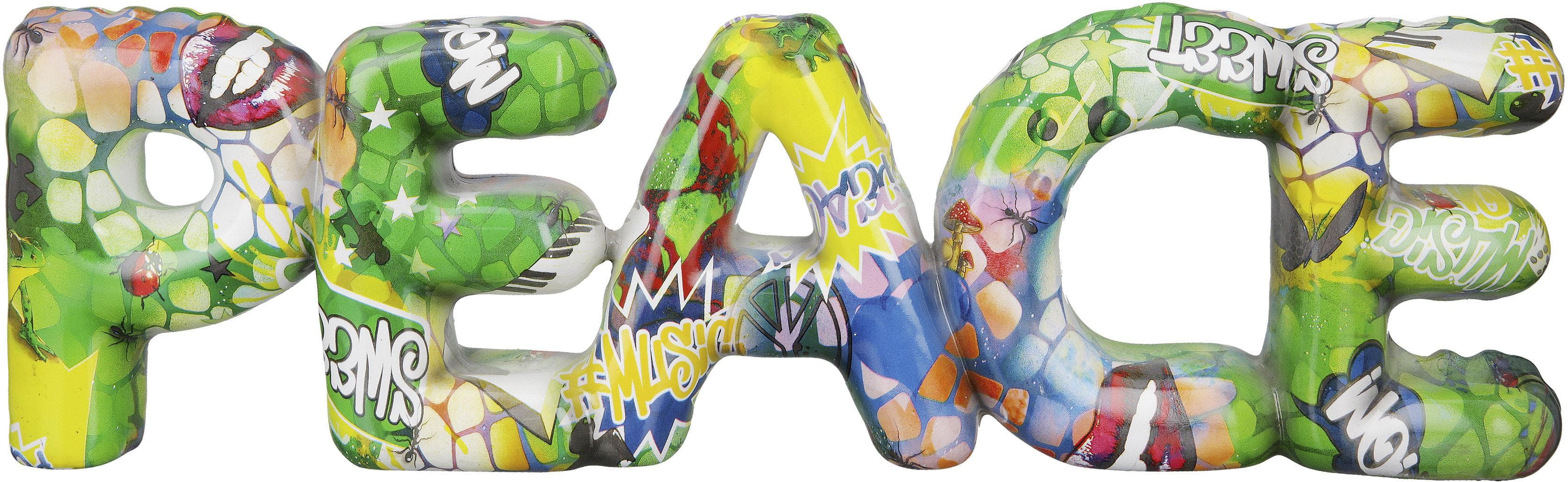 CASABLANCA BY GILDE Deko-Buchstaben PEACE Street Art bunt