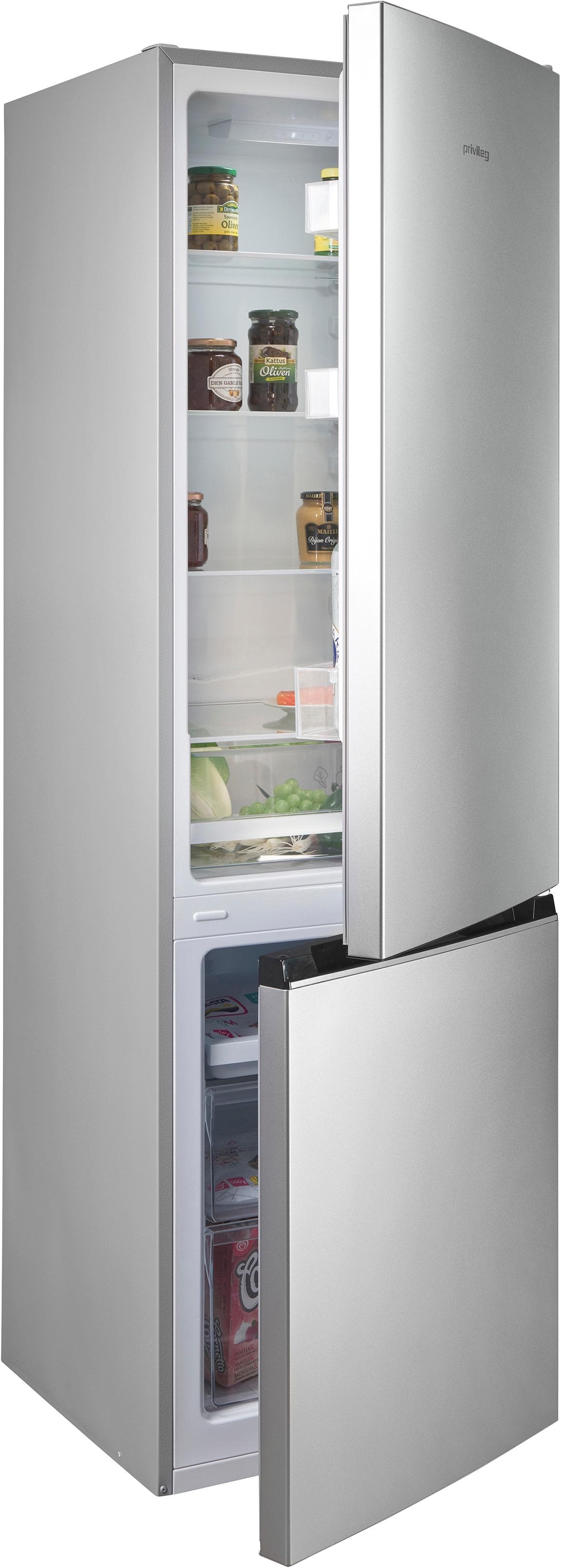 PRIVILEG Kühl-/Gefrierkombination PRKS 8261 S4E Silber