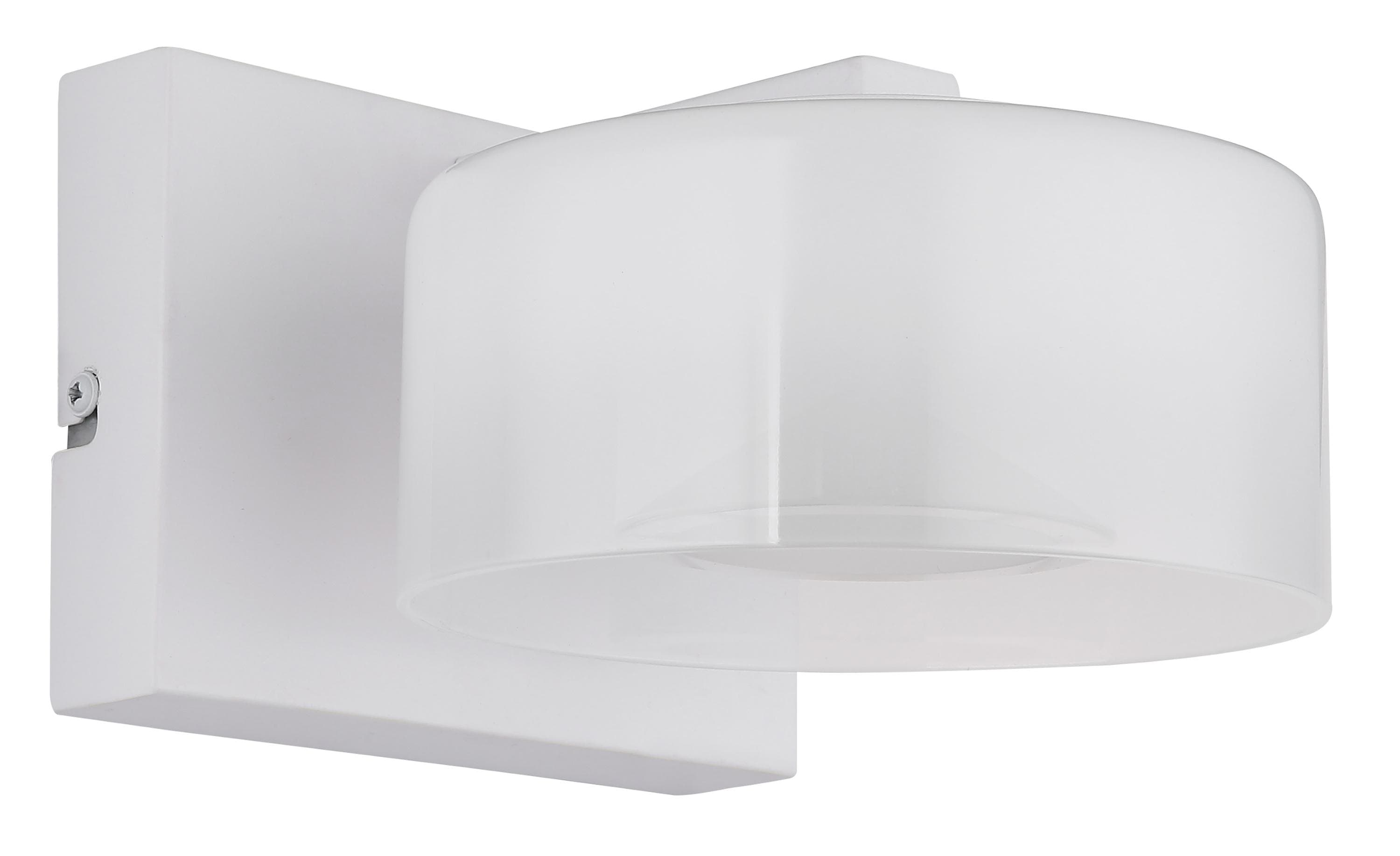 LED-Wandleuchte Belinda, Weiß, Glas