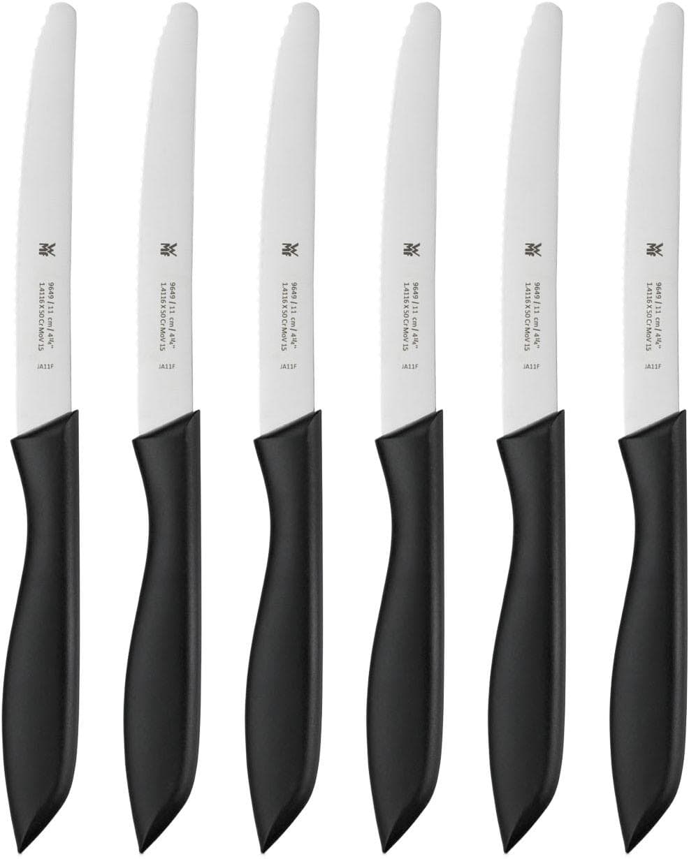 WMF Vespermesser Set 6-tlg. Schwarz/Silber Klingenstahl