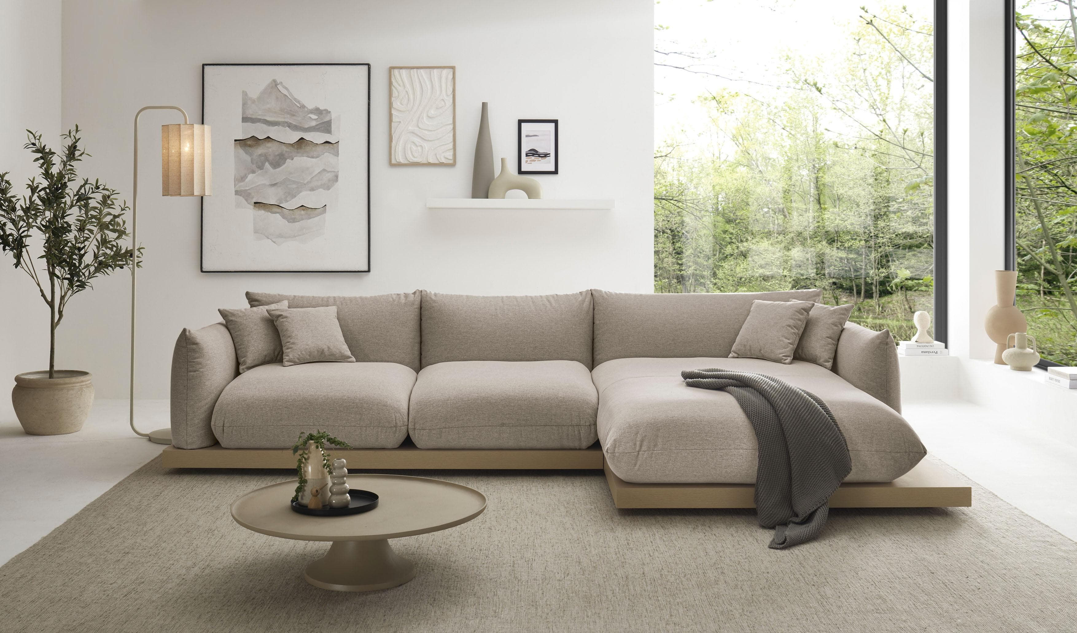 Ecksofa OTTO HOME Kalix L-Form 323 cm Braun Komfortschaum