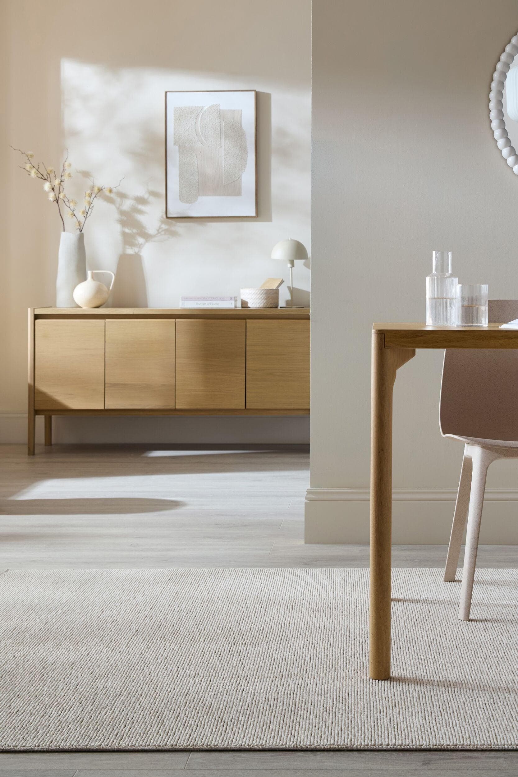 FLAIR RUGS Linear Washable Teppich Grau Maschinenwaschbar