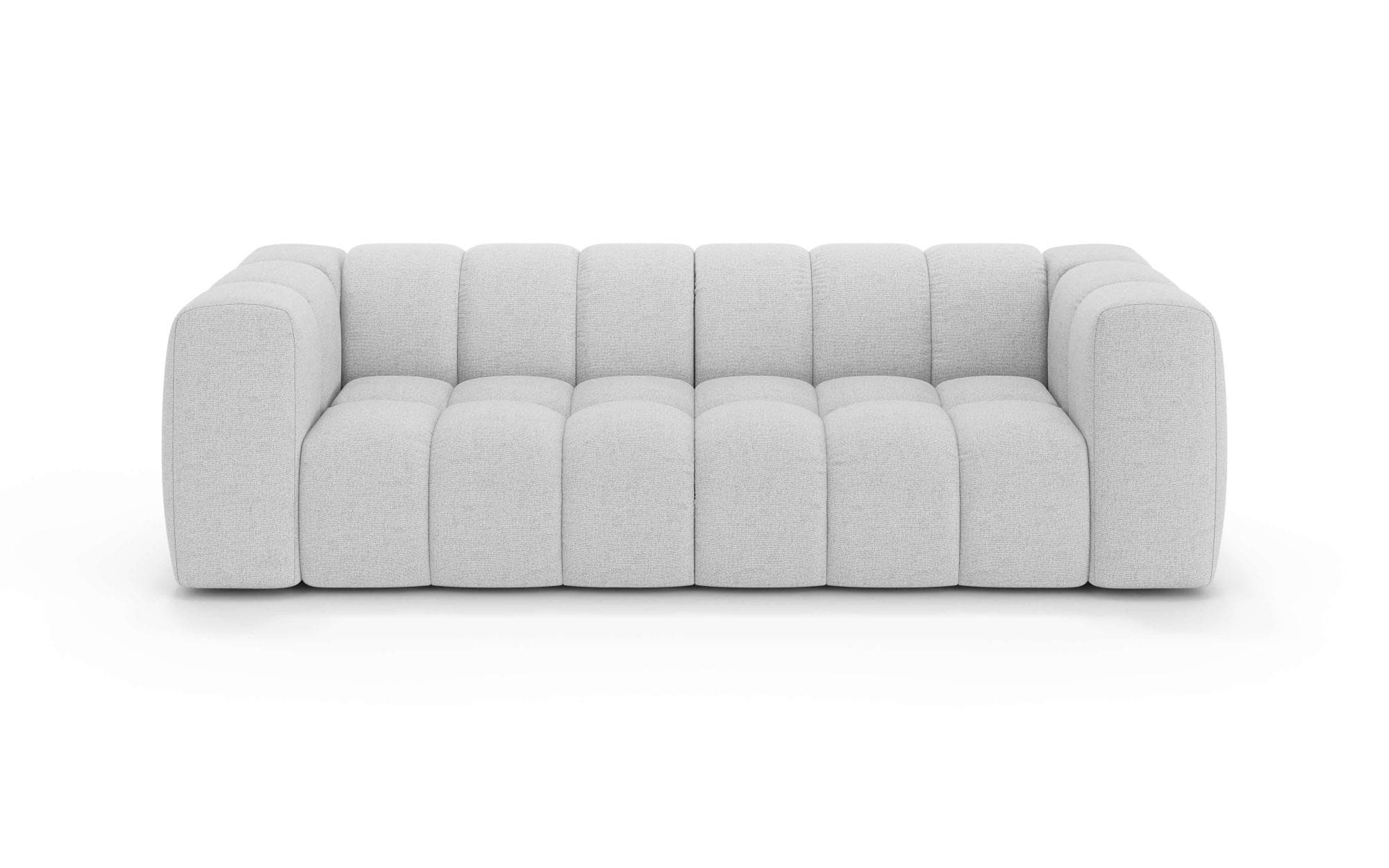 HOMSY BOUBELLE Big-Sofa 4-Sitzer hellgrau mit Bubble-Optik