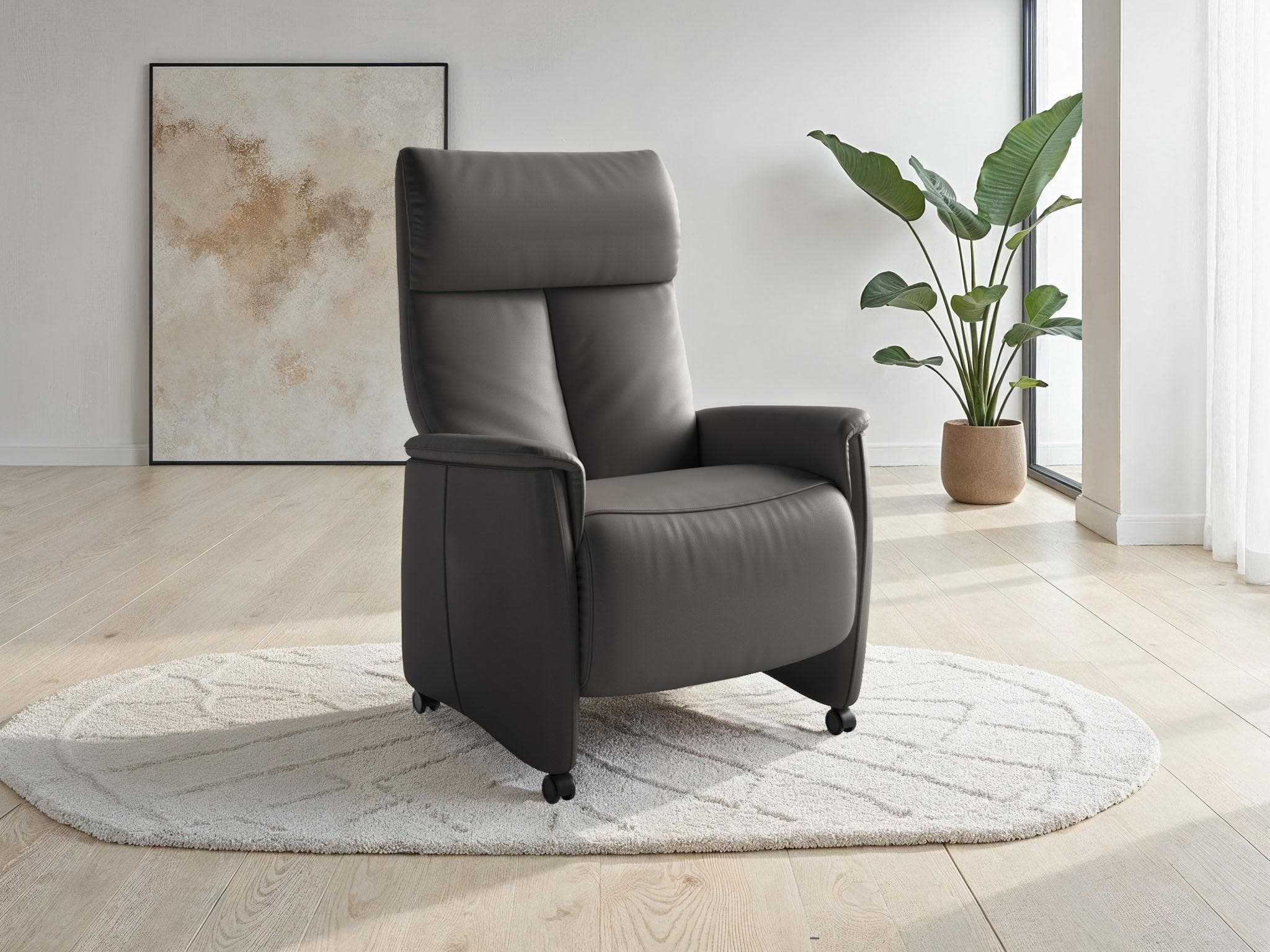 TV-Sessel SIT & MORE Cremona Comfort Mocca mit Rollen