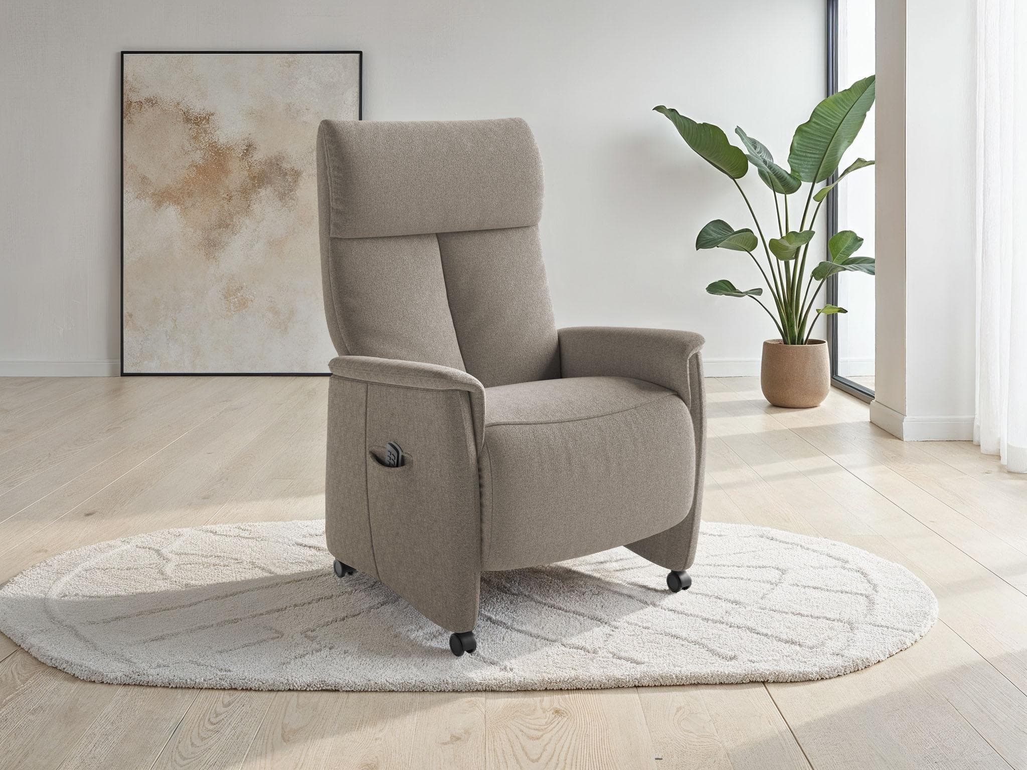 SIT & MORE TV-Sessel Cremona Comfort elektrisch verstellbar Taupe