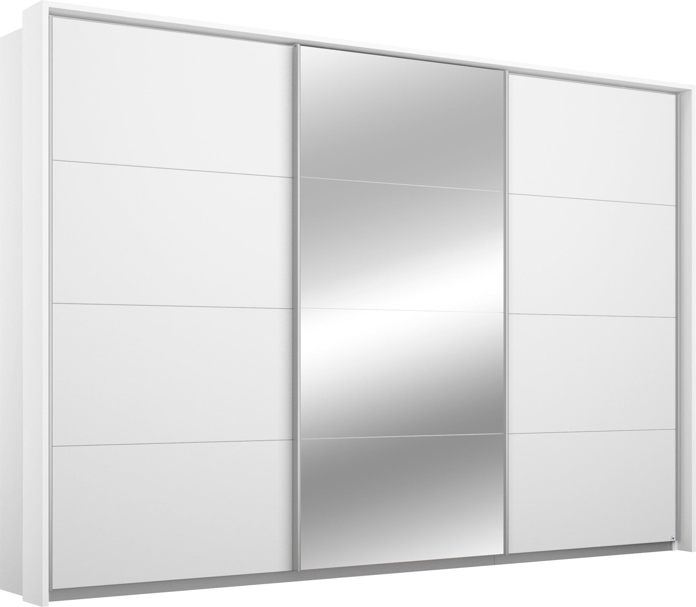 Schwebetürenschrank mit Passepartout & Beleuchtung | Inneneinteilung inklusive