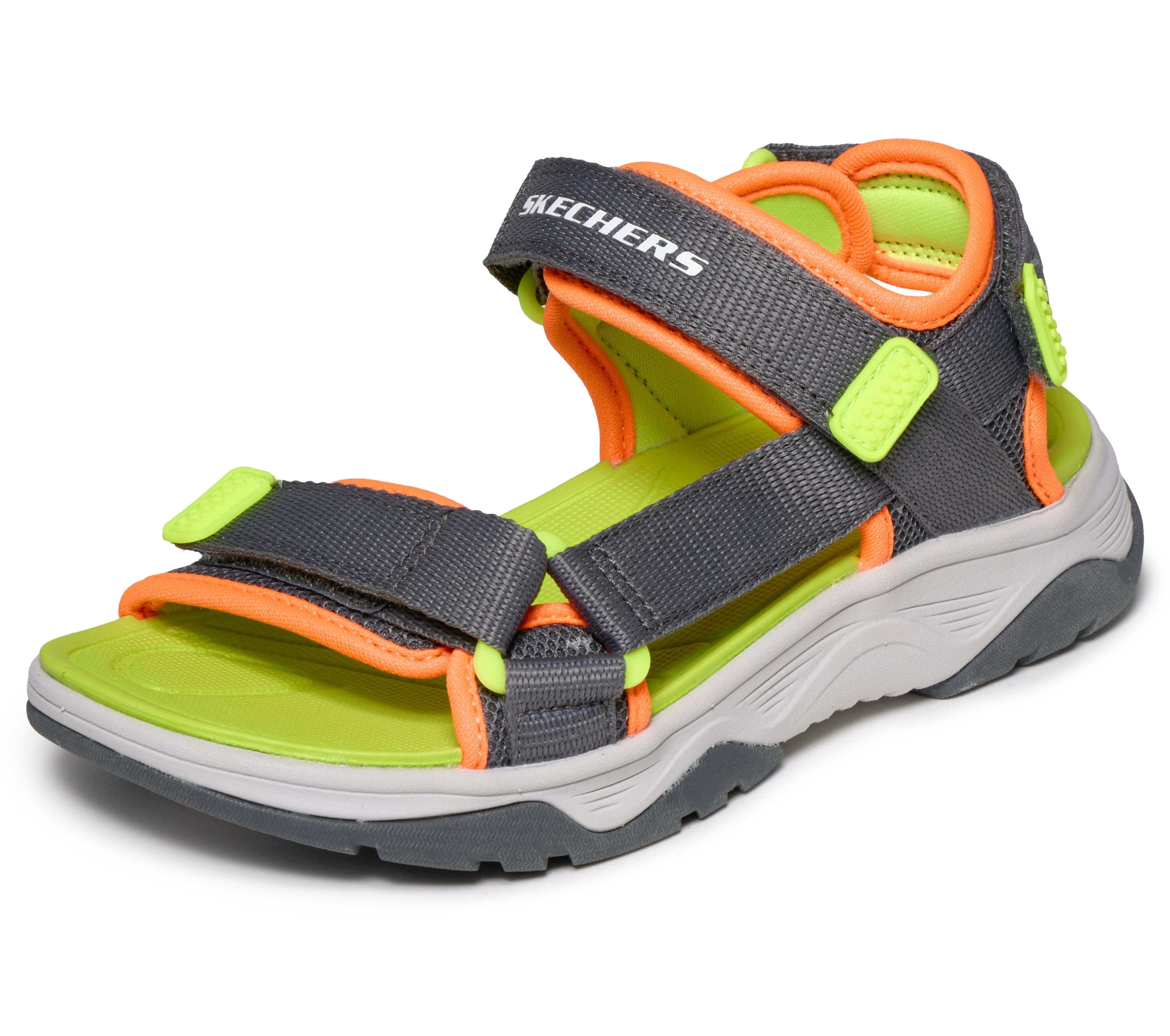 SKECHERS TREAD SEEKER Sandale Mädchen Grau-Orange Textil